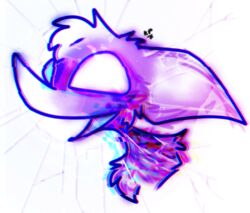  ambiguous_gender canid canine canis domestic_dog feral fur glitch_effect greyhound hunting_dog kawaiipython mammal open_mouth purple_body purple_fur sighthound solo 