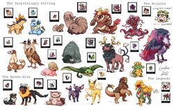  absurd_res ambiguous_gender arbok avian beak bovid bovine canid dodrio donphan eeveelution english_text entei espeon felid feral feraligatr flaaffy flareon fossil_pokemon furret fusion generation_1_pokemon generation_2_pokemon group hi_res ho-oh houndoom houndour large_group legendary_pokemon mammal mantine marowak meowth misdreavus multi_tail multiple_images mythological_avian mythological_bird mythological_creature mythological_firebird mythology nidorina ninetales nintendo noctowl omanyte open_mouth pidgeot piloswine pokemon pokemon_(species) politoed quilava raikou red_eyes reptile scalie skarmory skiploom slowpoke snake snake_hood snorlax stantler suina sunkern swinub tail tauros tentacruel text tongue tongue_out umbreon vaporeon vulpix wartortle wolframclaws 