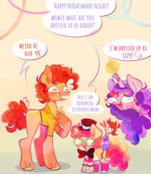  2022 ball cheese_sandwich_(mlp) clothing dialogue digital_media_(artwork) english_text equid equine female five_nights_at_freddy&#039;s five_nights_at_freddy&#039;s:_security_breach freddy_(fnaf) friendship_is_magic glamrock_freddy gregory_(fnaf) group hasbro hat headgear headwear hi_res horn horn_in_ball izzy_moonbow_(mlp) li&#039;l_cheese_(mlp) male mammal mlp_g5 my_little_pony mythological_creature mythological_equine mythology pinkie_pie_(mlp) rubber_chicken scottgames sockiepuppetry steel_wool_studios tennis_ball tennis_ball_on_horn text top_hat unicorn weird_al_yankovic 