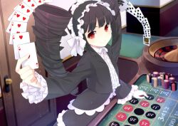  ace_(playing_card) ace_of_hearts ace_of_spades bad_id bad_pixiv_id black_hair card casino celestia_ludenberg danganronpa:_trigger_happy_havoc danganronpa_(series) drill_hair eight_of_hearts eight_of_spades female five_of_hearts four_of_hearts gambling gothic_lolita hairband heart king_(playing_card) king_of_spades kiya_machi lolita_fashion long_hair nine_of_spades pale_skin playing_card poker_chip red_eyes roulette roulette_table seven_of_hearts seven_of_spades six_of_hearts smile solo spade_(shape) table ten_of_spades three_of_hearts twin_drills twintails two_of_hearts 