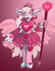  after_transformation animate_inanimate female goblin heart_symbol hi_res holidays humanoid living_plushie mental_change plushie queen royalty run_rabbit_bounce solo transformation valentine&#039;s_day 