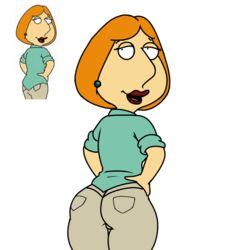  diklonius edit family_guy huge_ass lois_griffin looking_back milf red_hair short_hair thick_thighs tight_pants 