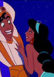  aladdin aladdin_(character) canon_couple clothed_male disney disney_princess loodncrood princess_jasmine topless topless_female 