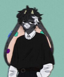  akira_kimura anthro antlers clothing digital_media_(artwork) fur hair hi_res horn jackalope lagomorph long_ears male mammal maxwtv simple_background solo trans_(lore) trans_man_(lore) 