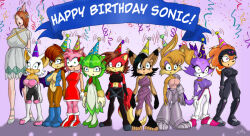  amy_rose anthro archie_comics banner bat birthday blaze_the_cat breasts bunnie_rabbot canid canine chipmunk cleavage clothed clothing cosmo_the_seedrian echidna elemental_creature eulipotyphlan felid feline female fiona_fox flora_fauna fox ground_squirrel group hat headgear headwear hedgehog human lagomorph leporid lynx mammal mind_control monotreme nicole_the_lynx party_hat plant princess_elise_the_third rabbit robotic_arm robotic_legs rodent rouge_the_bat sally_acorn sciurid seedrian sega shade_the_echidna sonic_chronicles:_the_dark_brotherhood sonic_the_hedgehog_(archie) sonic_the_hedgehog_(comics) sonic_the_hedgehog_(series) sonic_x trishbot 