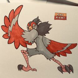  2019 4_toes alternate_color ambiguous_gender anisodactyl anthro anthrofied athletic athletic_ambiguous athletic_anthro avian avian_feet beak biped bird black_body black_claws black_feathers claws crotch_tuft english_text facial_markings fakemon feather_tuft feathered_wings feathers featureless_crotch feet fighting_pose firefightdex front_view frown full-length_portrait generation_5_pokemon grey_body grey_feathers grey_wings head_markings head_tuft hi_res looking_aside looking_away marco_fanjul marker_(artwork) markings mixed_media multicolored_body multicolored_feathers nintendo pen_(artwork) pokemon pokemon_(species) pokemorph portrait pose red_body red_feathers red_markings red_wings shadow simple_background solo spread_legs spreading standing talons text toe_claws toes toony traditional_media_(artwork) tranquill tuft two_tone_body two_tone_feathers two_tone_wings white_background wide_stance winged_arms wings yellow_beak yellow_eyes 