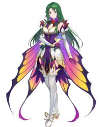  alternate_costume bare_shoulders boots breasts cape cecilia_(fire_emblem) cecilia_(resplendent)_(fire_emblem) cleavage dress elbow_gloves female fire_emblem fire_emblem:_the_binding_blade fire_emblem_heroes flower full_body gloves gold_trim gradient_clothes green_eyes green_hair haru_(hiyori-kohal) high_heel_boots high_heels highres long_hair looking_at_viewer medium_breasts non-web_source official_art overskirt pelvic_curtain plant short_dress sleeveless smile solo standing thigh_boots thorns transparent_background vines 