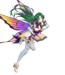  alternate_costume bare_shoulders book boots breasts cape cecilia_(fire_emblem) cecilia_(resplendent)_(fire_emblem) cleavage dress elbow_gloves female fire_emblem fire_emblem:_the_binding_blade fire_emblem_heroes flower full_body gloves gold_trim gradient_clothes green_eyes green_hair haru_(hiyori-kohal) high_heel_boots high_heels highres holding holding_book leg_up long_hair looking_away medium_breasts non-web_source official_art open_book plant short_dress sleeveless solo thigh_boots thorns transparent_background vines 