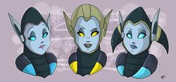  absurd_res alien alien_humanoid armor blue_eyes blue_lipstick carina_(ratchet_and_clank) cassiopeia_(ratchet_and_clank) digital_media_(artwork) eyebrows eyeshadow female frown grey_body grey_skin group headgear headshot_portrait helmet hi_res humanoid libra_(ratchet_and_clank) lips lipstick long_ears looking_at_viewer machine makeup not_furry open_mouth pink_lipstick portrait pseudo_hair raised_eyebrow ratchet_and_clank ratchetjak robot robot_humanoid signature simple_background smile smirk sony_corporation sony_interactive_entertainment teal_eyes teeth tongue twintails_(hairstyle) valkyrie_(ratchet_and_clank) yellow_eyes yellow_lips yellow_lipstick 