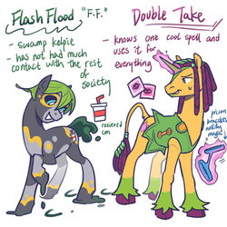  ambiguous_gender clothed clothed_feral clothing cloven_hooves dreadlocks duo equid equine ermes_costello feral foo_fighters_(jjba) fur hasbro hi_res hooves horn horse jojo&#039;s_bizarre_adventure kelpie magic mammal my_little_pony ponification pony regularcitrus smile tail tail_tuft tuft unicorn unicorn_horn yellow_body yellow_fur 