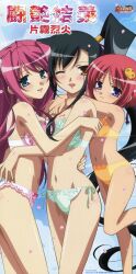  bikini chouhi crease fixme kanu koihime_musou ryuubi scanning_artifacts swimsuits 