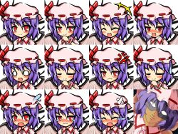  ^_^ angry bad_id bad_pixiv_id banned_artist bat_wings blush char_aznable closed_eyes expressions faceset gundam hat kisaragi_zwei mask mobile_suit_gundam o_o oerba_yun_fang open_mouth parody purple_hair red_eyes remilia_scarlet short_hair smile sweatdrop touhou wings 