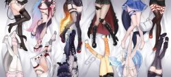  6+girls akuma_nihmune animal-themed_footwear asymmetrical_legwear bandaid bandaid_on_knee bandaid_on_leg bao_(vtuber) barefoot belt belt_pouch bikini bikini_bottom_only black_dress black_footwear black_thighhighs blue_nails blue_skirt bondage boots callie_calico camizole_corzette clothing_cutout commentary cottontail_(vtuber) dress english_commentary fishnet_thighhighs fishnets florks flower gamer_supps garter_straps gremlinbon heart_cutout high_heels highres inis_(vtuber) knee_boots leg_focus loose_socks mismatched_thighhighs multiple_girls nail_polish pink_flower pink_socks platform_footwear pouch red_footwear sandals shibi_cottonbum shylily silvervale silvervale_(sakura_goddess) sinder_(vtuber) skirt slippers snoozy_(vtuber) socks spikes swimsuit tail thigh_belt thigh_strap thighhighs thighs toenail_polish toenails torn_clothes torn_thighhighs vei_(vtuber) white_bikini white_garter_straps 