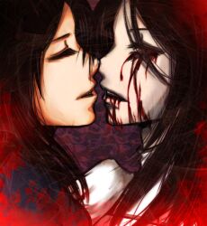  alice:_madness_returns alice_(wonderland) alice_in_wonderland american_mcgee&#039;s_alice black_hair blood daul_persona dual_persona hinaduki41 pale_skin 