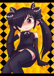  beako black_hair gegege_no_kitarou hair_ribbon hair_ribbons ribbon torotei twintails 