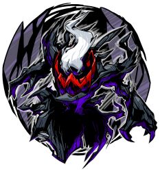  commentary_request darkrai floating_hair highres no_humans pokemon pokemon_(creature) sido_(slipknot) smoke solo transparent_background whisp white_hair 