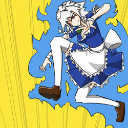  backsu braid dio dio_brando female izayoi_sakuya maid maid_headdress touhou 