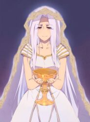  bad_id bad_pixiv_id chalice cup dress fate/zero fate_(series) female irisviel_von_einzbern irisviel_von_einzbern_(angel&#039;s_song) long_hair red_eyes veil white_hair y_xin 