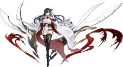  armored_boots artist_request azur_lane bare_shoulders black_footwear black_hair black_thighhighs blush boots breasts cannon cape clothing_cutout coat dress dupleix_(azur_lane) female full_body garter_straps glasses gloves hair_between_eyes hair_ornament hair_ribbon hand_up high_heels highres holding large_breasts long_hair long_sleeves machinery microdress mole no_panties non-web_source official_art parted_lips red_cape ribbon rigging rudder_footwear single_garter_strap single_glove skindentation sleeveless smile solo standing thigh_boots thighhighs thighs transparent_background turret two-sided_cape two-sided_fabric white_dress 