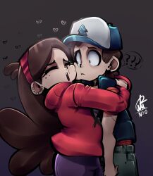  brother_and_sister cuddling dipper_pines family gravity_falls hug incest incest_(lore) mabel_pines pepitocuario123 prequel sibling siblings 