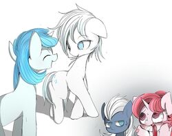  2015 ahe_gao blue_eyes blue_hair closed_eyes cutie_mark double_diamond_(mlp) earth_pony equid equine female feral friendship_is_magic fur grey_body grey_fur group hair hasbro heart_symbol horn horse looking_pleasured male mammal my_little_pony mythological_creature mythological_equine mythology night_glider_(mlp) party_favor_(mlp) pink_body pink_eyes pink_fur pink_hair pony simple_background sugar_belle_(mlp) tongue tongue_out unicorn unknown_artist white_background white_body white_fur white_hair 