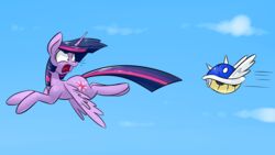  16:9 2015 alicorn blue_shell crossover equid equine feathered_wings feathers female feral flying friendship_is_magic fur hair hasbro hi_res horn mammal mario_bros mario_kart multicolored_hair my_little_pony mythological_creature mythological_equine mythology nintendo purple_body purple_fur purple_hair shell solo spiny_shell_(mario_kart) twilight_sparkle_(mlp) two_tone_hair underpable widescreen wings 