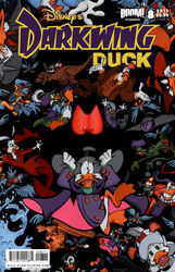  anatid anseriform anthro avian bird black_background clothing darkwing_duck disney dr._reginald_bushroot drake_mallard duck ducktales english_text female gosalyn_mallard hat headgear headwear hi_res launchpad_mcquack liquidator magica_de_spell male mask megavolt morgana_macawber negaduck official_art quackerjack simple_background text unknown_artist 