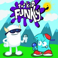  1:1 blue_body boyfriend_(fnf) duo electronics extoplasm eyewear friday_night_funkin&#039; hair horn male microphone monster sunglasses too_kid_friendly too_kid_funkly totes_(too_kid_friendly) white_body 