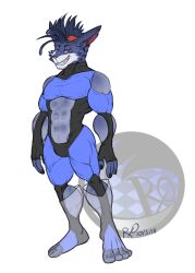  alien antennae_(anatomy) bodysuit clothing league_of_legends male male/male muscular muscular_male riot_games rumble_(lol) rxq skinsuit solo tencent through_clothing tight_clothing yordle 