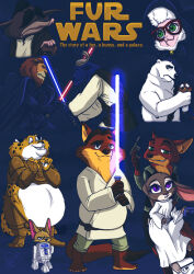  2016 anthro arctic_shrew bear benjamin_clawhauser bovid bovine canid canine cape_buffalo caprine cheetah chief_bogo clothed clothing cosplay crossdressing crossover dawn_bellwether disney domestic_sheep duke_weaselton eulipotyphlan felid feline female fennec_fox finnick_(zootopia) fox fur gideon_grey greyscale group heart_in_signature horn jessica-rae-3 judy_hopps koslov_(zootopia) lagomorph leodore_lionheart leporid lion male mammal monochrome movie_poster mr._big_(zootopia) mustelid musteline nick_wilde pantherine polar_bear poster poster_template rabbit red_fox sheep shrew signature simple_background star_wars text_in_heart title true_fox true_musteline ursine weasel zootopia 