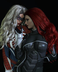  2girls 3d ass athletic athletic_female big_ass big_breasts black_cat_(cosplay) black_cat_(marvel) bottom_heavy breasts busty curvy digital_media_(artwork) eyebrows eyelashes eyes felicia_hardy female female_focus female_only fit fit_female hair hero heroine hips hourglass_figure huge_ass huge_breasts human human_only ivlover large_ass large_breasts legs light-skinned_female light_skin lips marvel marvel_comics mary_jane_watson mature mature_female red_hair slim slim_waist spider-man_(cosplay) spider-man_(ps4) spider-man_(series) superhero superheroine thick thick_hips thick_legs thick_thighs thief thighs top_heavy top_heavy_breasts upper_body villain villainess voluptuous voluptuous_female waist white_hair wide_hips yuri 