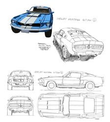  absurdres car ford ford_mustang ford_mustang_(1st_generation) gunsmith_cats highres mechanical motor_vehicle muscle_car no_humans non-web_source official_art production_art production_note scan shelby_gt500 sugiura_kouji traditional_media vehicle_focus wheel 