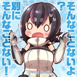  animal_costume black_hair coroha female gloves headphones humboldt_penguin_(kemono_friends) kemono_friends kemono_friends_v_project looking_at_viewer microphone multicolored_hair penguin_costume penguin_tail shirt short_hair simple_background skirt solo tail translation_request virtual_youtuber 