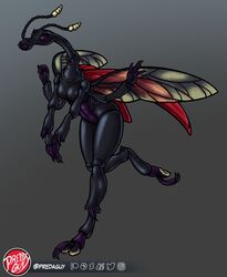  anthro arthropod beetle black_body breasts cherry_(janek5) female front_view giraffe_weevil hi_res insects medium_breasts non-mammal_breasts nude predaguy solo weevil wings 