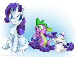  2016 4:3 domestic_cat dragon equid equine felid feline felis female feral friendship_is_magic group hasbro horn male mammal my_little_pony mythological_creature mythological_equine mythological_scalie mythology opalescence_(mlp) rarity_(mlp) scalie simple_background spike_(mlp) swanlullaby tail unicorn 