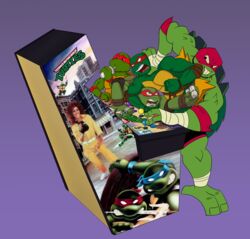  2023 absurd_res alligator_snapping_turtle angry anthro arcade_machine bandana beverage digital_drawing_(artwork) digital_media_(artwork) drinking fight gaming green_body green_eyes green_skin group hi_res kerchief male mask playing_video_game purple_background raphael_(rottmnt) raphael_(tmnt) reptile rise_of_the_teenage_mutant_ninja_turtles scalie scottforester17 simple_background snapping_turtle soda style_crossover teenage_mutant_ninja_turtles teenage_mutant_ninja_turtles_(1987) teenage_mutant_ninja_turtles_(2003) teenage_mutant_ninja_turtles_(2012) turtle 