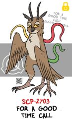  2022 2_horns 3_legs 4_claws 4_toes anisodactyl anthro artist_name avian avian_feet back_tentacles beak bird black_eyes black_text bovid_horn brown_body brown_feathers brown_scutes brown_tuft caprine_horn cheek_tuft chimera claws colored countershade_face countershade_feathers countershade_neck countershade_torso countershading dated digital_drawing_(artwork) digital_media_(artwork) digitigrade dipstick_ears ear_markings english_text eurasian_eagle-owl eye_markings eyelashes facial_tuft feather_tuft feathered_wings feathers feet female full-length_portrait fur fur_tuft goat_horn green_tentacles grey_beak grey_claws grey_horn grey_markings grey_text hi_res hip_tuft horn horned_owl leg_markings lock_symbol logo long_horn looking_at_viewer markings multicolored_ears naturally_censored nude nude_anthro nude_female owl phone_number portrait rabbit_ears red_tentacles red_text scp-2703 scp-2703-1 scp_foundation scuted_legs scutes semi-anthro signature simple_background solo talons tan_body tan_countershading tan_stripes tan_tuft tentacle text toe_claws toes true_owl tuft white_background winged_arms wings yellow_lock_symbol yellow_sclera yellow_tentacles zal-cryptid 