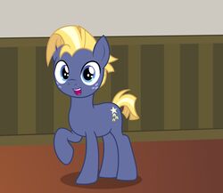  badumsquish blonde_hair blue_eyes cutie_mark equid equine freckles friendship_is_magic hair hasbro hi_res horse inside looking_at_viewer male mammal my_little_pony pony pose solo star_tracker_(mlp) 