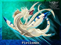  2010 4:3 bandai_namco digimon digimon_(species) dinosaur extinct male marine markings meghan_hupp open_mouth plesiomon plesiosaur plesiosaurus prehistoric_species reptile scalie solo tongue 