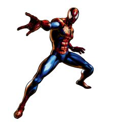  absurdres capcom highres marvel marvel_vs._capcom marvel_vs_capcom mori_toshiaki muscle official_art pose shinkiro solo spider-man 