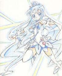  bad_id bad_pixiv_id blue_eyes blue_hair brooch cure_marine female gensei-225 heart heart_brooch heartcatch_precure! jewelry kurumi_erika long_hair magical_girl precure smile solo thighhighs tiara umakoshi_yoshihiko_(style) 