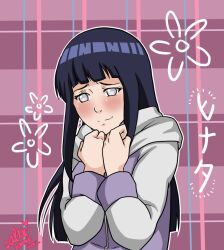  blush female hyuuga_hinata jacket naruto purple_hair shock777 smile solo 