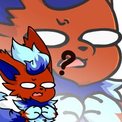  1:1 akemitsu_(palmtrees) alpha_channel confusion discord_(app) eevee eeveelution emoji emote expressions female feral flareon generation_1_pokemon hi_res lusagafus meme nintendo pokemon pokemon_(species) solo sticker telegram_sticker 