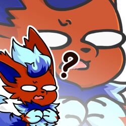  1:1 akemitsu_(palmtrees) alpha_channel confusion discord_(app) eevee eeveelution emoji emote expressions female feral flareon generation_1_pokemon hi_res lusagafus meme nintendo pokemon pokemon_(species) solo sticker telegram_sticker 