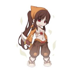  bio_lab boots bow bow_bra bra breasts brown_bandana brown_gloves brown_hair brown_jacket brown_shorts chibi chibi_only dagger female full_body fur-trimmed_boots fur_trim gloves high_ponytail holding holding_dagger holding_knife holding_weapon jacket knife long_hair long_sleeves looking_at_viewer medium_bangs official_art open_mouth ragnarok_online red_bow red_eyes reverse_grip shorts shrug_(clothing) simple_background small_breasts smile solo thief_(ragnarok_online) transparent_background underwear weapon white_bra wickebine_tres yuichirou 