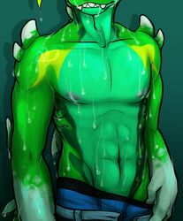  2018 abs anthro blue_body blue_countershading blue_skin bodily_fluids bottomwear boxer_briefs cetacean clothed clothing countershade_torso countershading denim denim_bottomwear denim_clothing dolphin dragon faceless_character faceless_male fin fish front_view gradient_background green_body green_skin hand_in_pocket hand_on_hip hybrid idoodle2draw jeans male mammal marine markings multicolored_body multicolored_skin muscular muscular_anthro muscular_male mythological_creature mythological_scalie mythology nipples oceanic_dolphin open_bottomwear open_clothing open_pants pants pecs pockets sagging scalie seductive shark simple_background smile smirk solo standing sweat teal_background teeth toothed_whale topless unbuttoned underwear undressing unzipped vasciel_aplisto white_body white_skin yellow_body yellow_skin zipper 