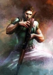  bullpup chris_redfield dragunov_svd gun resident_evil rifle sniper_rifle suppressor svd weapon 