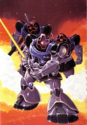  dom gundam highres mecha mobile_suit_gundam official_art okawara_kunio ookawara_kunio weapon 