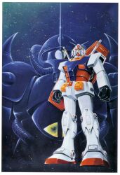  gouf gundam highres mecha mobile_suit_gundam official_art okawara_kunio ookawara_kunio rx-78-2 shield 