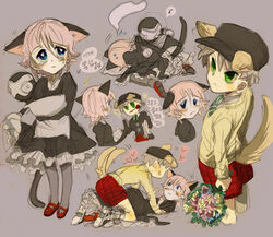  androgynous animal_ears crona_(soul_eater) hat maka_albarn makenshi_chrona ragnarok_(demon_sword) rule_63 soul_eater tail tails 